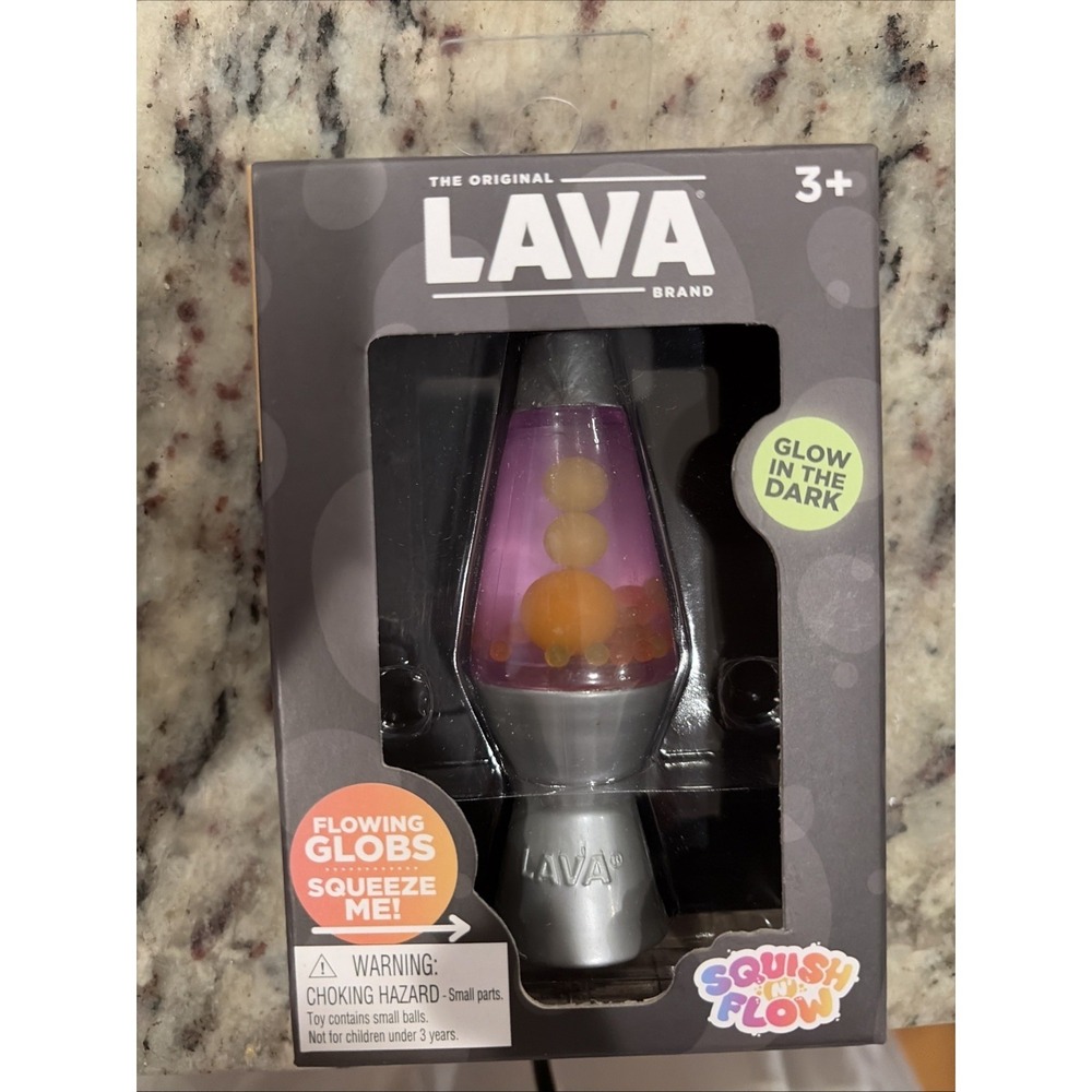 Schylling NeeDoh Lava Squish N'Flow Glow in the Dark Purple Stress Ball NIB Rare